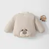Chaqueta de algodón acolchada para bebé, engrosada con acolchado extra, abrigo cálido para niños, 120 g, abrigo de otoño/invierno para bebés y niños pequeños para niños
