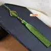 Colgante de Borla Dorada de 13 cm de Largo con Nudo Chino, Accesorio para Ropa Tradicional, Decoración de Borla