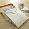 3602 Camisa de Gasa de Algodón Suave de Doble Capa con Parches de Encaje Dulce de Manga Tres Cuartos para Mujer 2026 Nuevo Top Casual de Verano