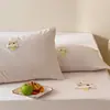 Fundas de almohada 100S de algodón cepillado completo, juego de dos, 48cmx74cm, fundas de almohada de algodón puro para adultos, funda para una almohada individual
