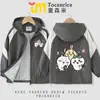 Chaqueta Impermeable de Felpa con Dibujos de Oso Autocrítico Estilo Japonés para Otoño e Invierno para Niños y Niñas