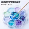 Paleta Transparente Flor de Ameixa para Pintura Infantil, Paleta de Plástico, Paleta para Tinta Guache Acrílico, Pratos de Paleta para Atacado