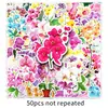 50 Pegatinas de Phalaenopsis lindas versión Q planta DIY pintadas decorativas cuenta manual tarjeta goo computadora pegatinas transfronterizas al por mayor