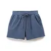 ZA Europa Transfronteiriça Comércio Exterior Roupas Femininas AliExpress Venda Quente Moda Casual Conjunto de Shorts de Manga Curta