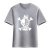 Nueva camiseta de One Piece Anime bidimensional para hombre y mujer, camiseta de verano de algodón de manga corta con la bandera de calavera pirata de Luffy Solon