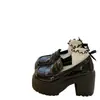 Zapatos Mocasines Gruesos de Tacón Alto Estilo Británico Retro Francés para Mujer, que Aumentan la Altura, para Uso en Exteriores, Primavera y Otoño 2026
