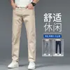 Pantalones Casuales de Alta Gama para Hombre de Primavera y Verano, Estilo de Negocios Ligero, Versátiles, Ultra Delgados, Cómodos, Corte Recto, Pantalones Casuales a Medida para Hombre