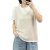 Chaleco de punto hueco estilo vintage para mujer, holgado y adelgazante, nuevo top sin mangas de otoño 2026