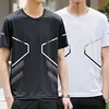 Camiseta Fresca de Manga Corta para Hombre de Seda de Hielo Verano 2026 Nueva Camiseta Casual de Media Manga para Hombre Estilo Montaña al Aire Libre