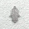 Accesorios de aleación de plata Xizang vintage exclusivos transfronterizos para manualidades Colgante de collar de palma europeo y americano Accesorios de joyería al por mayor