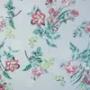 #6359 flor inferior verde claro algodón seda 75D estampado tela para ropa vestidos camisas suministro