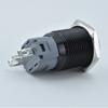 Loniu 19mm Cabeza Plana Cabeza Alta Autobloqueo Botón Metálico Negro Oxidado Interruptor Impermeable Ip65 12/16/19/22