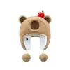 Bonito Sombrero de Felpa de Capibara de Dibujos Animados para Niños, A prueba de frío para Otoño e Invierno, Cálido, Protector de Orejas, Sombrero Lei Feng Engrosado