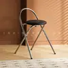 Sillas de Comedor Transfronterizas, Muebles de Restaurante de Moda, Taburetes de Panel de Metal de Hierro Estilo Vintage, Sillas Simples con Funda Suave