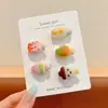 Grampo de Cabelo de Picolé Falso de Verão para Mulheres, Presilha Lateral Criativa Personalizada, Presilha Fofa para Franja, Presilha para Cabelo Infantil, Acessório de Cabelo