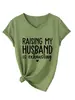 LEVANTANDO A MI ESPOSO Camiseta versátil para mujer de cuello en V transfronteriza europea y americana Amazon holgada ebay manga corta