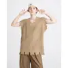 Chaleco de Punto Irregular con Cuello en V Retro Japonés Ropa de Abrigo para Hombre Primavera y Otoño Desgastado de Moda Casual Chaleco Chaqueta