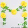 Tira de crisantemo simulado flor falsa ratán cementerio lápida sacrificial flor colgante decoración flor de seda flor de plástico ceremonia conmemorativa Qingming