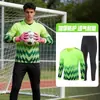Conjunto de Uniforme de Portero de Manga Larga, Uniforme de Equipo Estampado, Uniforme de Entrenamiento de Fútbol, Uniforme de Guardia de Policía, Ropa de Portero para Adultos, Uniforme de Secado Rápido