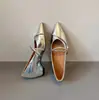 Versão em Pele de Ovelha~Sapatos Femininos Apontados Estilo Francês, Novo Modelo Primavera e Outono, com Aumento Oculto de 5cm de Altura, Sapatos Mary Jane Rasos com Tiras Envolventes