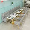 Sofá de cabina de pared, diseño simple, adecuado para hamburgueserías y cafeterías de postres, tiendas de té de leche y como juego de mesa y silla para una cafetería de dos plazas o un restaurante temático