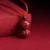 Colgante Amuleto de Cinnabar del Zodiaco Doce Niños Año del Zodiaco Signo del Zodiaco Cuerda Roja de Cinnabar Collar Colgante de Paz
