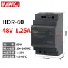 Fuente de alimentación conmutada Mingwei H-15-24V montada en riel, 30W, tamaño compacto, 5V CC, -60-12
