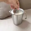 Taza medidora de acero inoxidable 304 con tapa Herramienta para hornear Comercial con escala Tienda de café y té con leche 1 litro