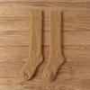 Meias longas de tubo, meias de inverno masculinas com forro de lã, meias de panturrilha de algodão, outono e inverno, meias masculinas grossas, quentes, pretas, de toalha, meias de tubo alto