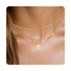 Collar Popular Transfronterizo Europeo y Americano Redondo Marca 26 Letras en Capas Moda Commuter Fresco Elegante Hermosa Cadena para Clavícula para Mujer