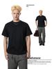 MADEEXTREME Verano para Hombre Textura de Lujo Estática Mezclada Básica Jacquard Cuello Redondo Camiseta de Manga Corta para Hombre y Mujer Base