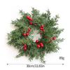 Castiçal Decorações de Natal Guirlanda de Porta da Frente Pingente Cipreste Lateral de Natal Folhas Frutas Vermelhas Guirlanda Pingente de Decoração de Pátio