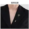 Broche Masculino Estilo Coreano, Broche Vintage, Pin Pequeño para Traje, Broche Decorativo, Broche de Flor de Camelia, En Stock
