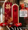 Decoración de Banquete de Compromiso de Alta Gama Nuevo Estilo Chino Letrero de Bienvenida Personalizado Simple Soporte de Entrada de Hotel kt