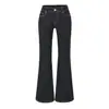 Jeans acampanados retro azul oscuro para mujer, nueva colección otoño 2026, de cintura alta, adelgazantes y que favorecen la figura para siluetas petite