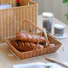 Grande cesta de armazenamento com trama semelhante ao rattan, no estilo INS da moda, perfeita para organizar armários e guarda-roupas, e para armazenamento simples na sala de estar