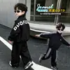 Traje para Niños 2026 Nuevo Moda Primavera y Otoño Elegante Chaqueta Conjunto de Dos Piezas para Niños