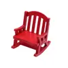 Casa de Muñecas Mini Mecedora de Madera Estilo Europeo Retro Silla Pequeña para Muñeca Mueble Miniatura Accesorio Decoración Modelo