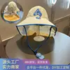 Chapéu de Proteção Solar Infantil Verão Desenho Animado Chapéu de Sol para Meninos e Meninas com Proteção de Nuca, Bebê Exterior Aba Larga Respirável Malha Chapéu de Sol