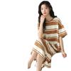 [Tienda Física] Camisón de Maternidad con Almohadilla para el Pecho Algodón Imitación para Mujer Verano Nuevo Ropa de Dormir de Manga Corta para Lactancia Ropa de Confinamiento