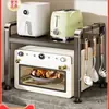 Estante retráctil para horno microondas de cocina, soporte de horno doméstico multicapa, estante de almacenamiento para olla arrocera de escritorio/encimera