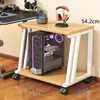 Estante multicapa para caja de computadora móvil para uso debajo del escritorio, con ruedas, adecuado para colocar impresoras