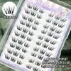 Milin pegamento para pestañas postizas dulce sin pegamento 10 filas estilo chino zorro lindo pequeñas finas pestañas postizas racimo individual segmentadas naturales rizadas flujo de cabello