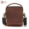 Bolso bandolera de cuero Crazy Horse hecho a medida, transfronterizo, para hombre, bolso de cuero genuino para hombre, bolso de mano casual, bolso de hombro retro versátil