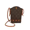 Bolso de Hombro para Mujer Estilo Nuevo, Bolso Tejido de Cuero Genuino de Primera Capa Estilo Vintage para Teléfono, Bolso Cruzado Mini Casual Tipo Cubo