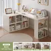 Popular Escritorio de Esquina para Uso Doméstico, Mesa de Estudio, Tocador de Dormitorio para Niñas, Estantería Integrada, Escritorio de Computadora de Esquina en Forma de L