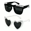 Gafas de sol de moda europeas y americanas para fiestas transfronterizas, inscripción "recién casados", gafas de sol para decoración de bodas del novio