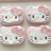 Parche de gato KT rosa de peluche para otoño e invierno, hecho a mano, para el pelo, horquilla, tocado, accesorios para teléfono móvil, flor para zapatos a juego