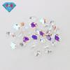 Anillo de gema sintética con forma de pera, circonita de color AB, un solo agujero, base puntiaguda, piedra desnuda, forma de gota, decoración facial