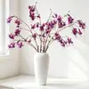 Ramo Artificial de Campánula de Tallo Largo para Decoración de Escena, Flor Linterna de Alta Gama, Flor Falsa de Campánula Dorada para Boda